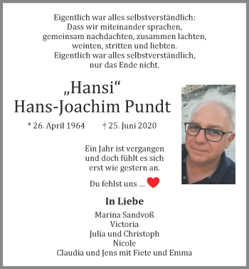 Anzeige von Hans-Joachim Pundt von OM-Medien