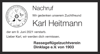 Anzeige von Karl Heitmann von OM-Medien