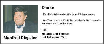Anzeige von Manfred Diegeler von OM-Medien