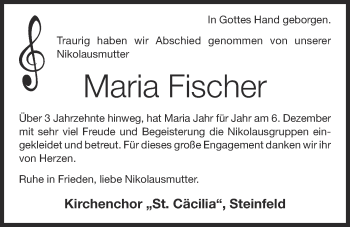 Anzeige von Maria Fischer von OM-Medien