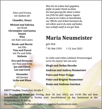 Anzeige von Maria Neumeister von OM-Medien
