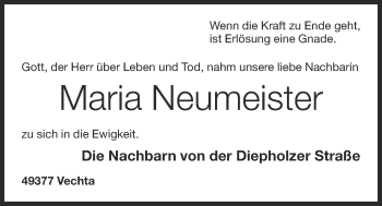 Anzeige von Maria Neumeister von OM-Medien
