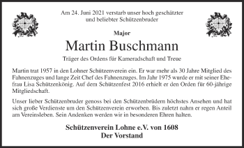 Anzeige von Martin Buschmann von OM-Medien