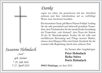 Anzeige von Susanne Helmdach von OM-Medien
