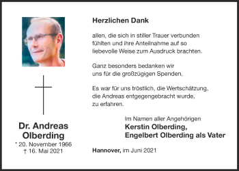 Anzeige von Andreas Olberding von OM-Medien