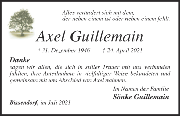 Anzeige von Axel Guillemain von OM-Medien