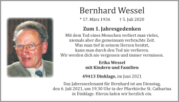 Anzeige von Bernhard Wessel von OM-Medien
