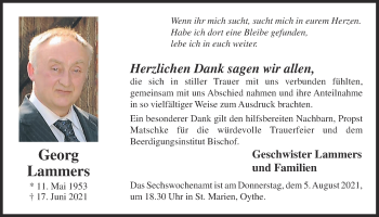 Anzeige von Georg Lammers von OM-Medien
