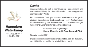 Anzeige von Hannelore Waterkamp von OM-Medien