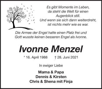 Anzeige von Ivonne Menzel von OM-Medien