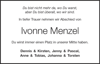 Anzeige von Ivonne Menzel von OM-Medien