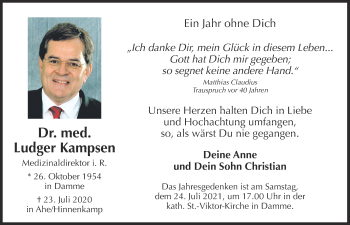 Anzeige von Ludger Kampsen von OM-Medien