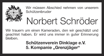 Anzeige von Norbert Schröder von OM-Medien