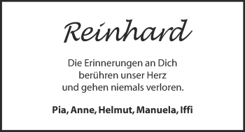 Anzeige von Reinhard Ostendorf von OM-Medien