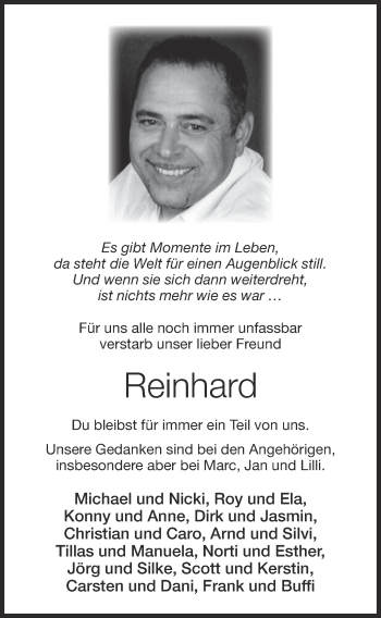 Anzeige von Reinhard Ostendorf von OM-Medien