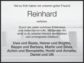 Anzeige von Reinhard Ostendorf von OM-Medien