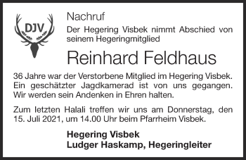 Anzeige von Reinhard Feldhaus von OM-Medien