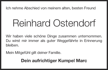 Anzeige von Reinhard Ostendorf von OM-Medien