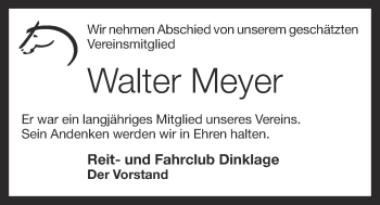 Anzeige von Walter Meyer von OM-Medien