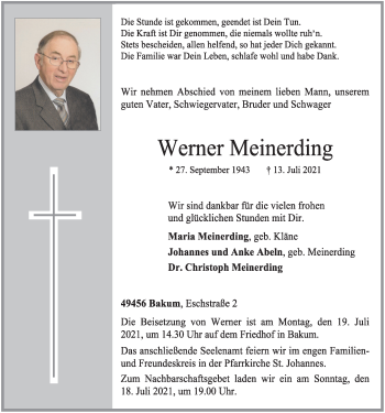 Anzeige von Werner Meinerding von OM-Medien