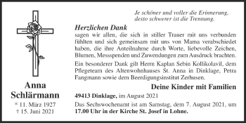 Anzeige von Anna Schlärmann von OM-Medien