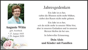 Anzeige von Auguste Witte von OM-Medien