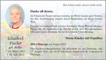 Anzeige von Elisabeth Fischer von OM-Medien