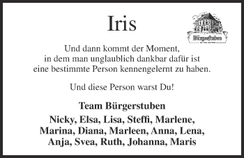 Anzeige von Iris Öhenbrink von OM-Medien