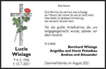 Anzeige von Luzie Wilage von OM-Medien