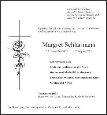 Anzeige von Margret Schlarmann von OM-Medien