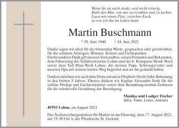 Anzeige von Martin Buschmann von OM-Medien