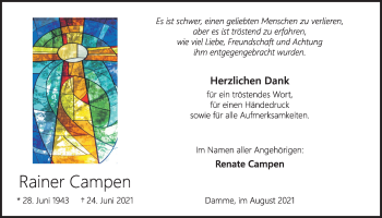 Anzeige von Rainer Campen von OM-Medien