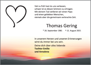 Anzeige von Thomas Gering von OM-Medien