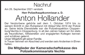 Anzeige von Anton Hollander von OM-Medien