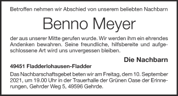 Anzeige von Benno Meyer von OM-Medien