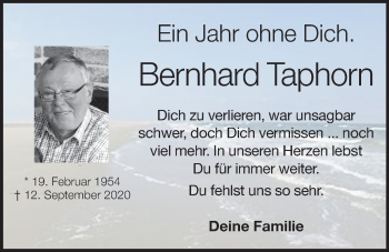 Anzeige von Bernhard Taphorn von OM-Medien