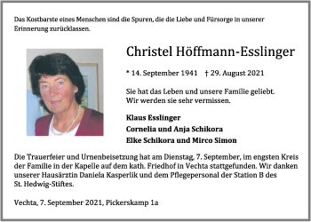 Anzeige von Christel Höffmann-Esslinger von OM-Medien