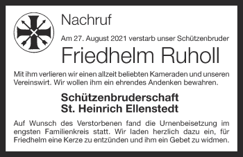 Anzeige von Friedhelm Ruholl von OM-Medien