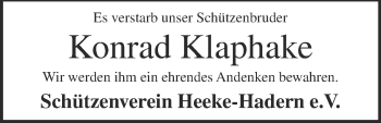 Anzeige von Konrad Klaphake von OM-Medien