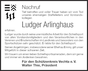 Anzeige von Ludger Arlinghaus von OM-Medien