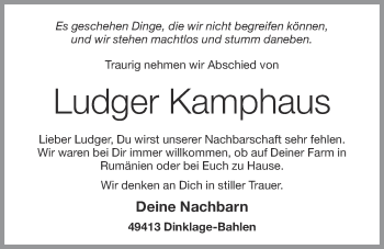 Anzeige von Ludger Kamphaus von OM-Medien