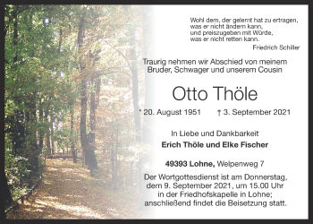 Anzeige von Otto Thöle von OM-Medien