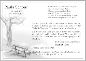 Anzeige von Paula Schöne von OM-Medien