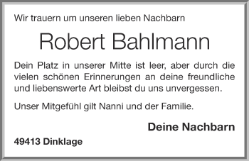 Anzeige von Robert Bahlmann von OM-Medien
