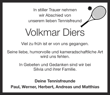 Anzeige von Volkmar Diers von OM-Medien