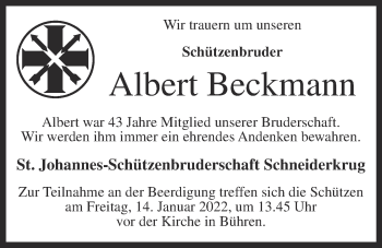 Anzeige von Albert Beckmann von OM-Medien