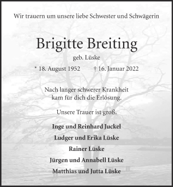 Anzeige von Brigitte Breiting von OM-Medien