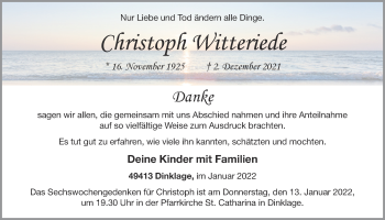 Anzeige von Christoph Witteriede von OM-Medien