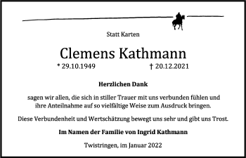 Anzeige von Clemens Kathmann von OM-Medien