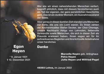 Anzeige von Egon Heyen von OM-Medien